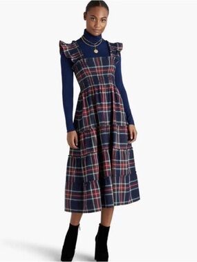 Hill House Ellie Nap Dress - Tartan, Small, Excellent Condition